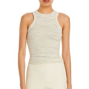 Monrow Cosmo Ribbed Tank Top in Ash